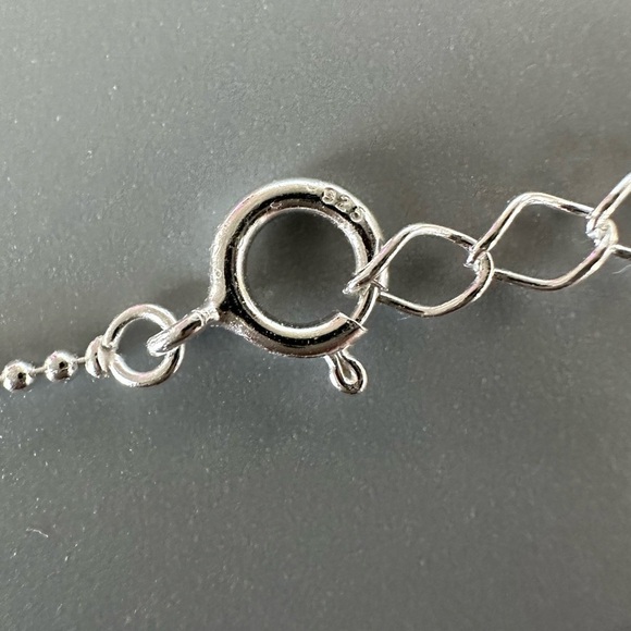 Sterling Silver Ball Bead Anklet - Picture 6 of 10